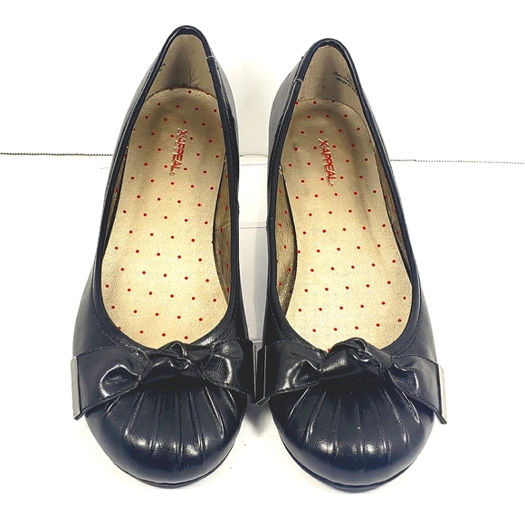 XAppeal Black Slip on Flats with Bow Woman's size 9.5 M - Picture 1 of 10